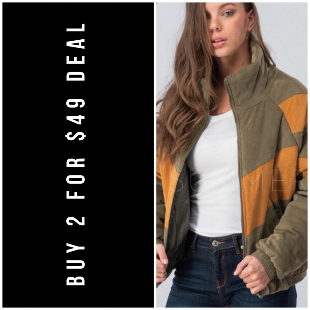 ❄️LAST1️⃣/-OLIVE MUSTARD PUFFER JACKET